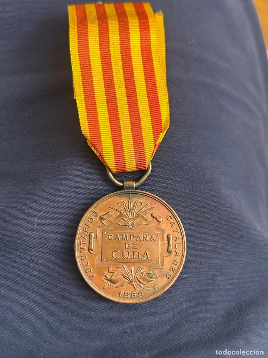 Militaria: Medalla voluntarios catalanes guerra de Cuba