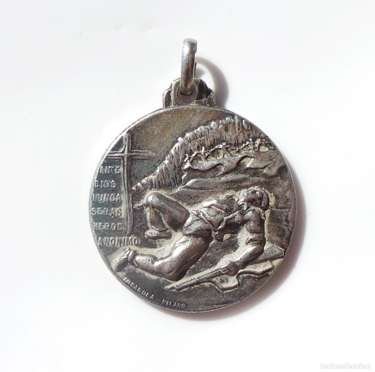 Militaria: MEDALLA CARLISTA ORIGINAL DEL H&Eacute;ROE AN&Oacute;NIMO, GUERRA CIVIL. DIOS, PATRIA, REY.