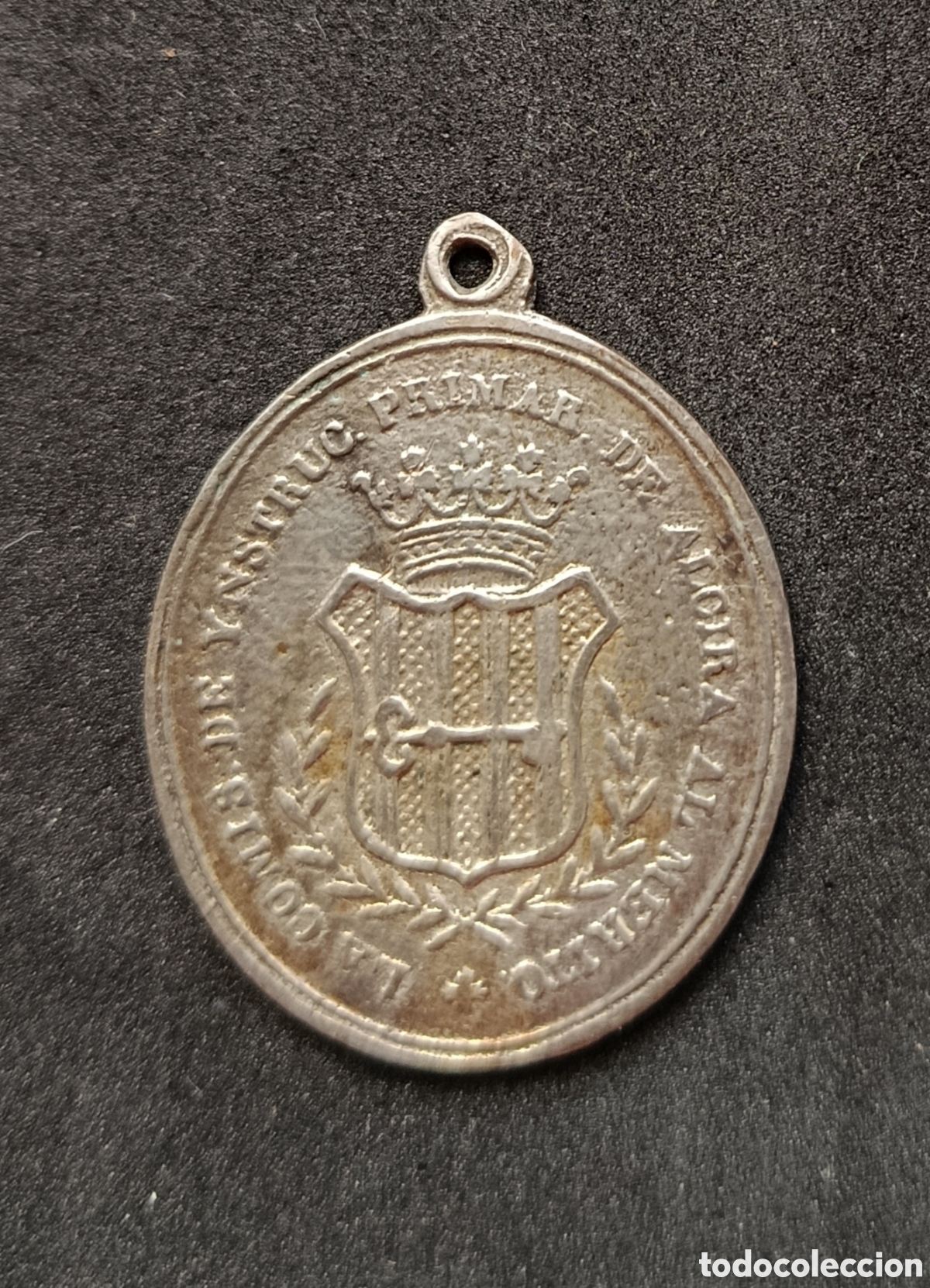 Militaria: ANTIGUA MEDALLA COMISION DE INSTRUCCION PRIMARIA DE ALCIRA VALENCIA 1852