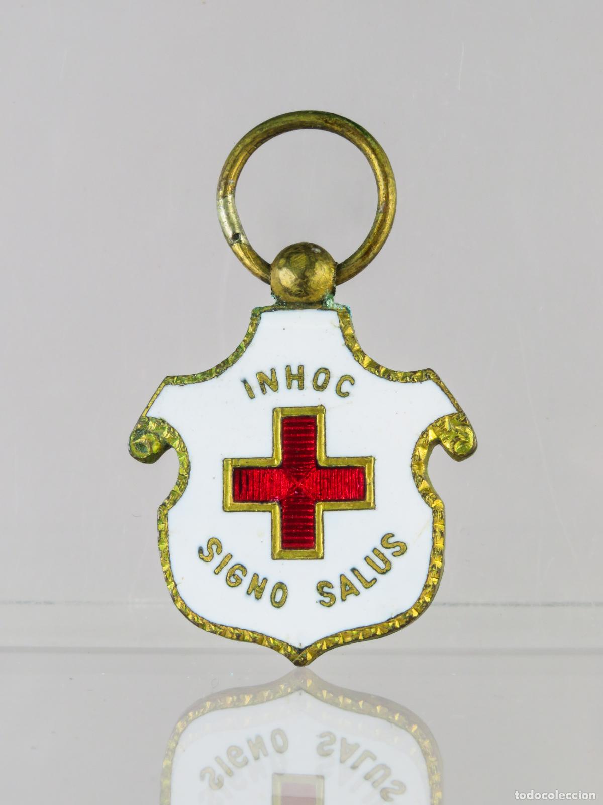 Militaria: Medalla Damas Cruz Roja In hoc signo salus &eacute;poca Alfonso XIII metal esmalte