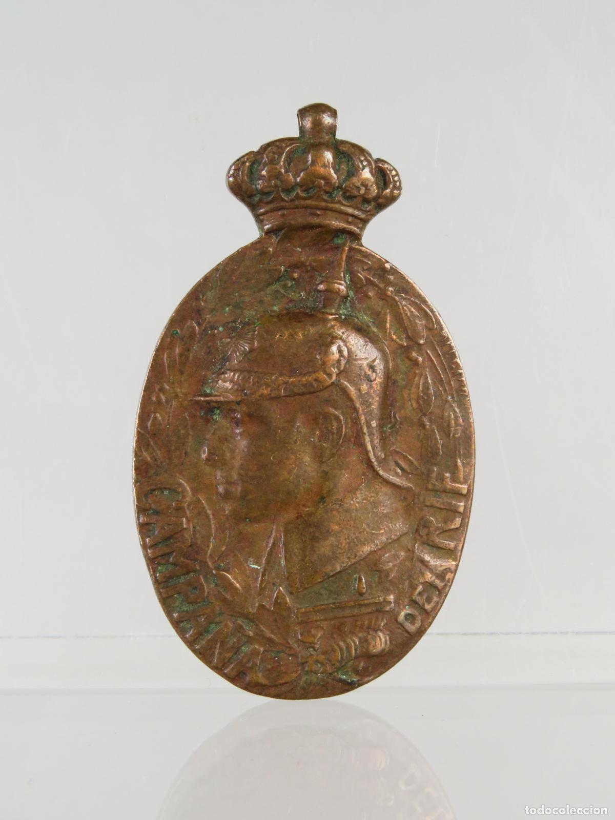 Militaria: Medalla Campa&ntilde;a Rif Alfonso XIII 1909 sin pasador ni cinta