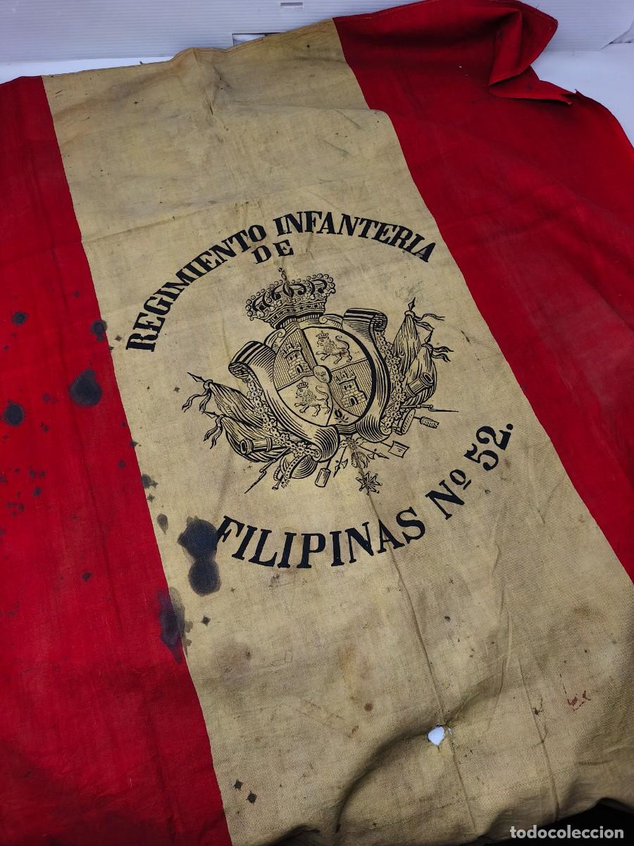Militaria: Bandera regimiento N52 guerra Filipinas