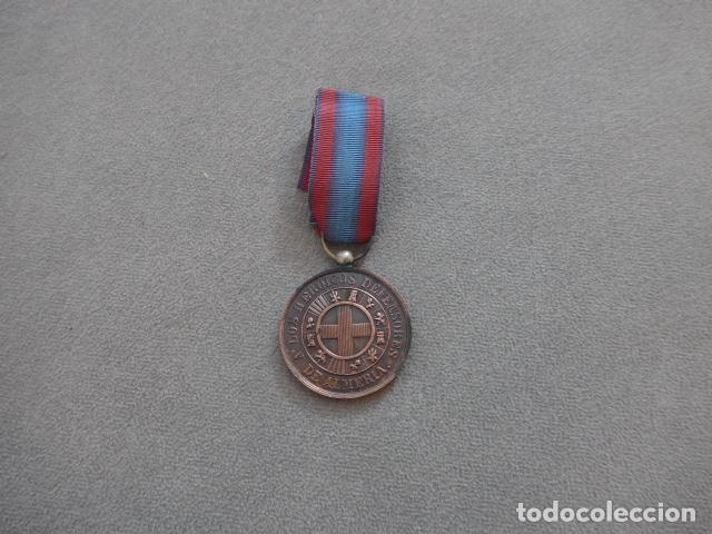 Militaria: Antigua medalla original a los heroicos Defensores de Almeria, 1873, a doble cara, de Castells