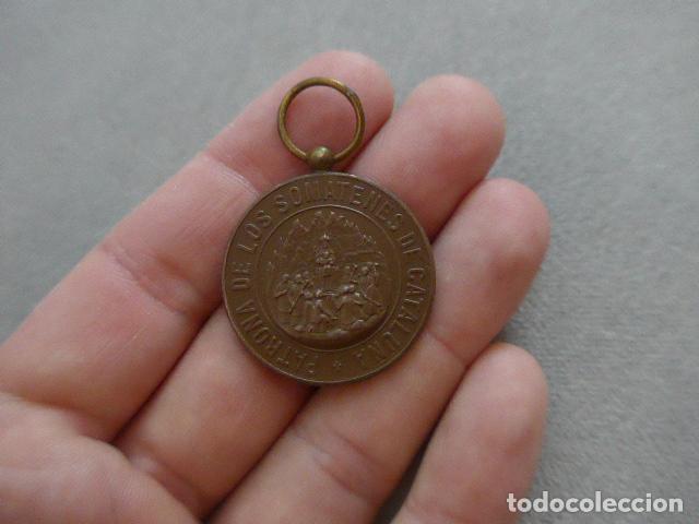 Militaria: Antigua medalla de 1904 de los Somatenes de Catalu&ntilde;a de Alfonso XIII, original de Castells. Somaten
