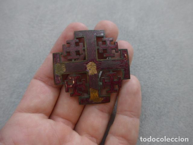 Militaria: Antigua medalla o placa original de la Gran cruz del Orden del Santo Sepulcro, principios siglo XX.