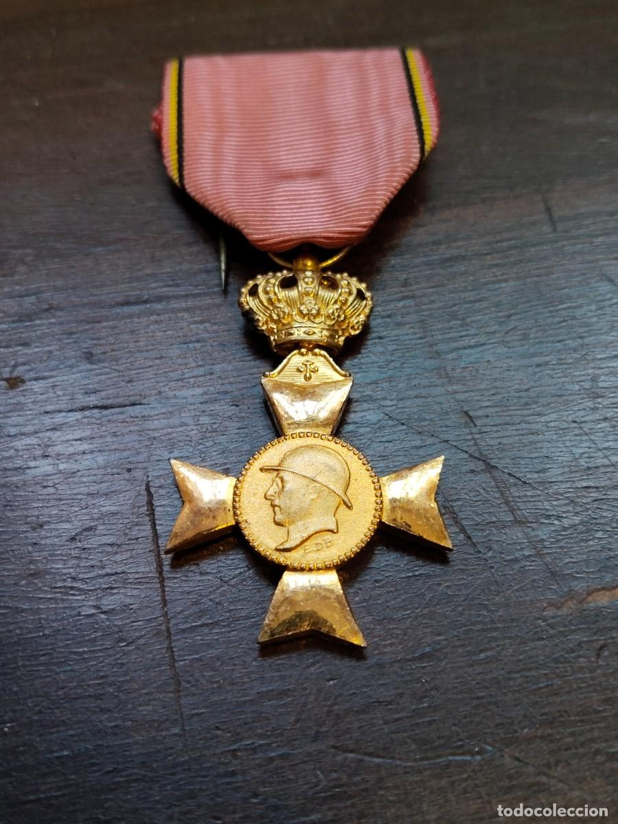 Militaria: Cruz Veteranos de Alberto I. B&eacute;lgica 1909-1934. Original.