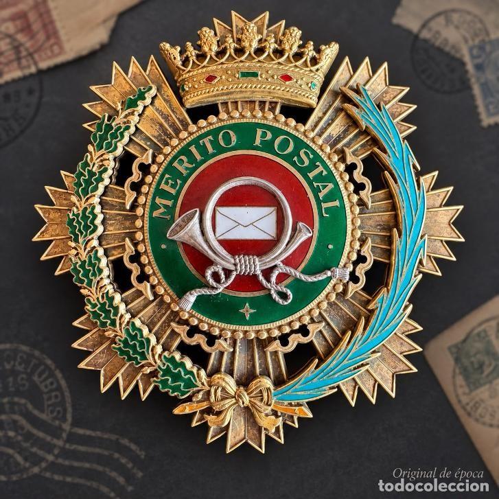 Militaria: (MI-261000)GRAN PLACA AL MERITO POSTAL - PLATA Y ESMALTES