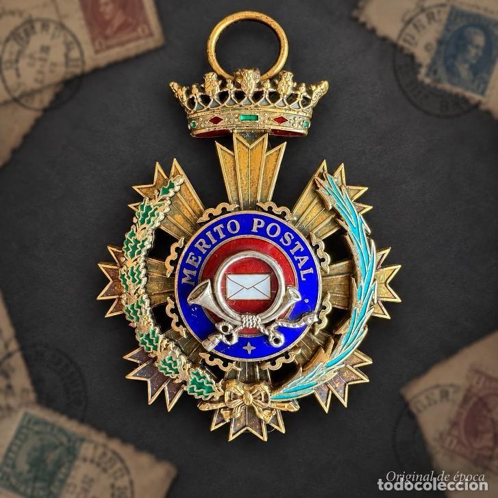 Militaria: (MI-261001)ORDEN AL MERITO POSTAL - PLATA Y ESMALTES