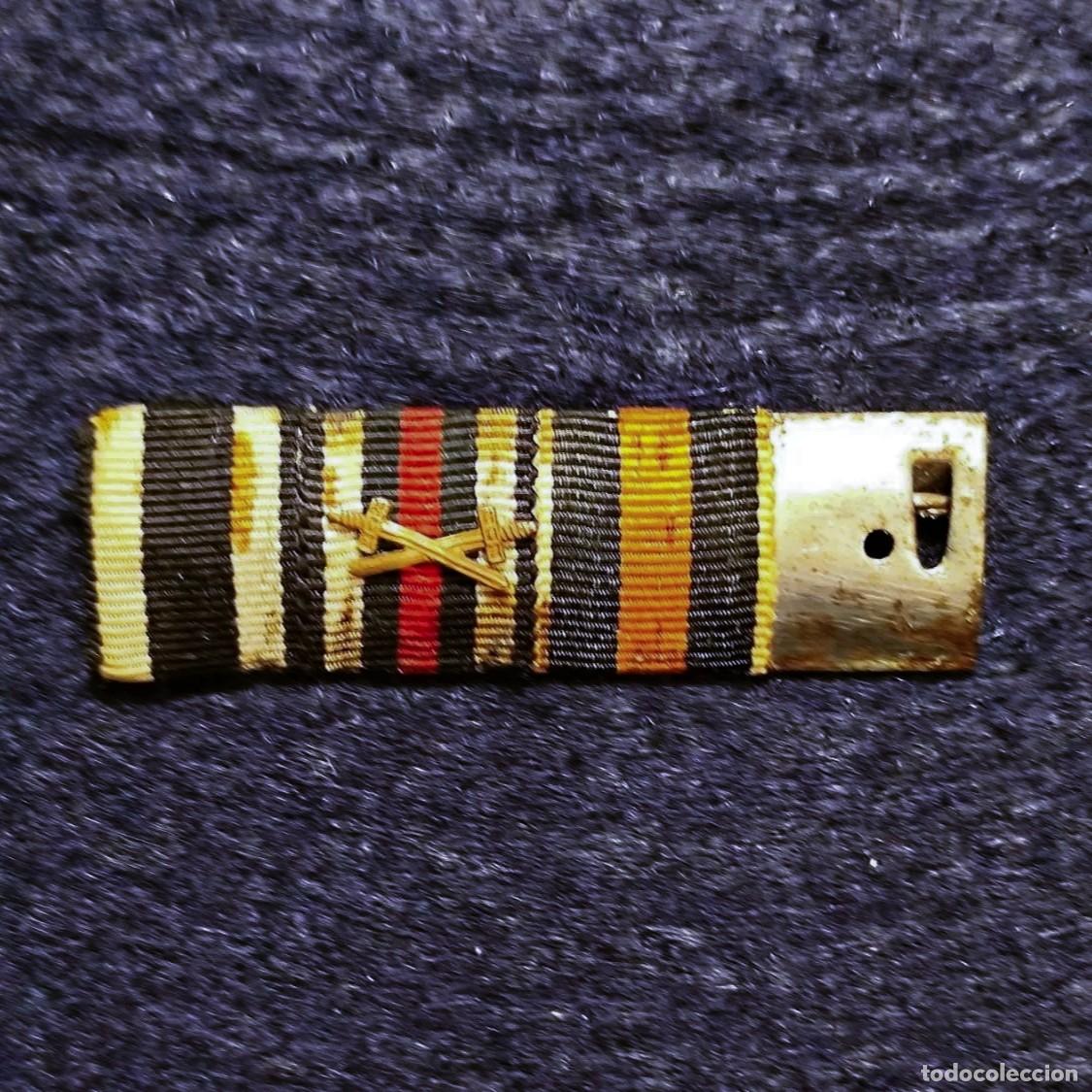 Militaria: PASADOR DE 3 MEDALLAS. CRUZ DE HIERRO, HINDEMBURG Y ANEXION SUDETES. III REICH