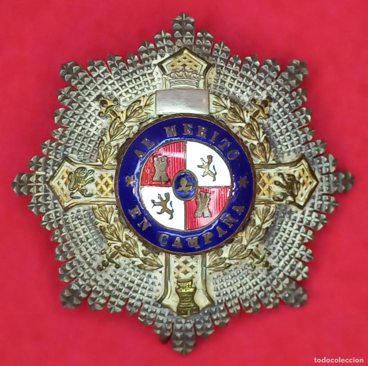Militaria: ANTIGUA PLACA DE PECHO ORIGINAL DE EPOCA , CONDECORACION DE LA CRUZ DE GUERRA AL MERITO EN CAMPA&Ntilde;A