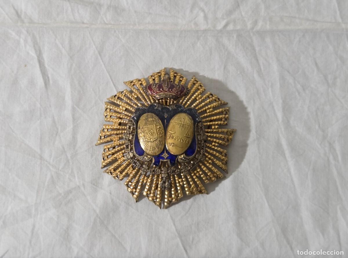 Militaria: Placa de Juez en plata dorada, Epoca Alfonso XIII
