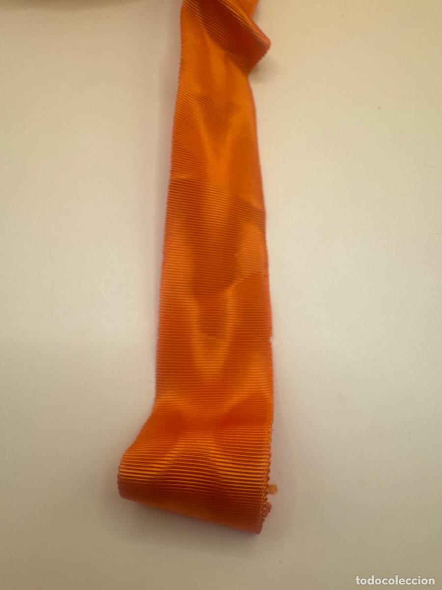 Militaria: CINTA DE COLOR NARANJA PARA MEDALLA DE SUFRIMIENTOS POR LA PATRIA,ANCHO 3 CM,LARGO 15 CM
