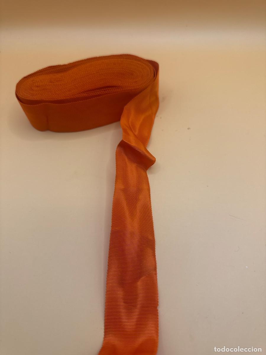 Militaria: CINTA DE COLOR NARANJA PARA MEDALLA DE SUFRIMIENTOS POR LA PATRIA,ANCHO 3 CM,LARGO 15 CM