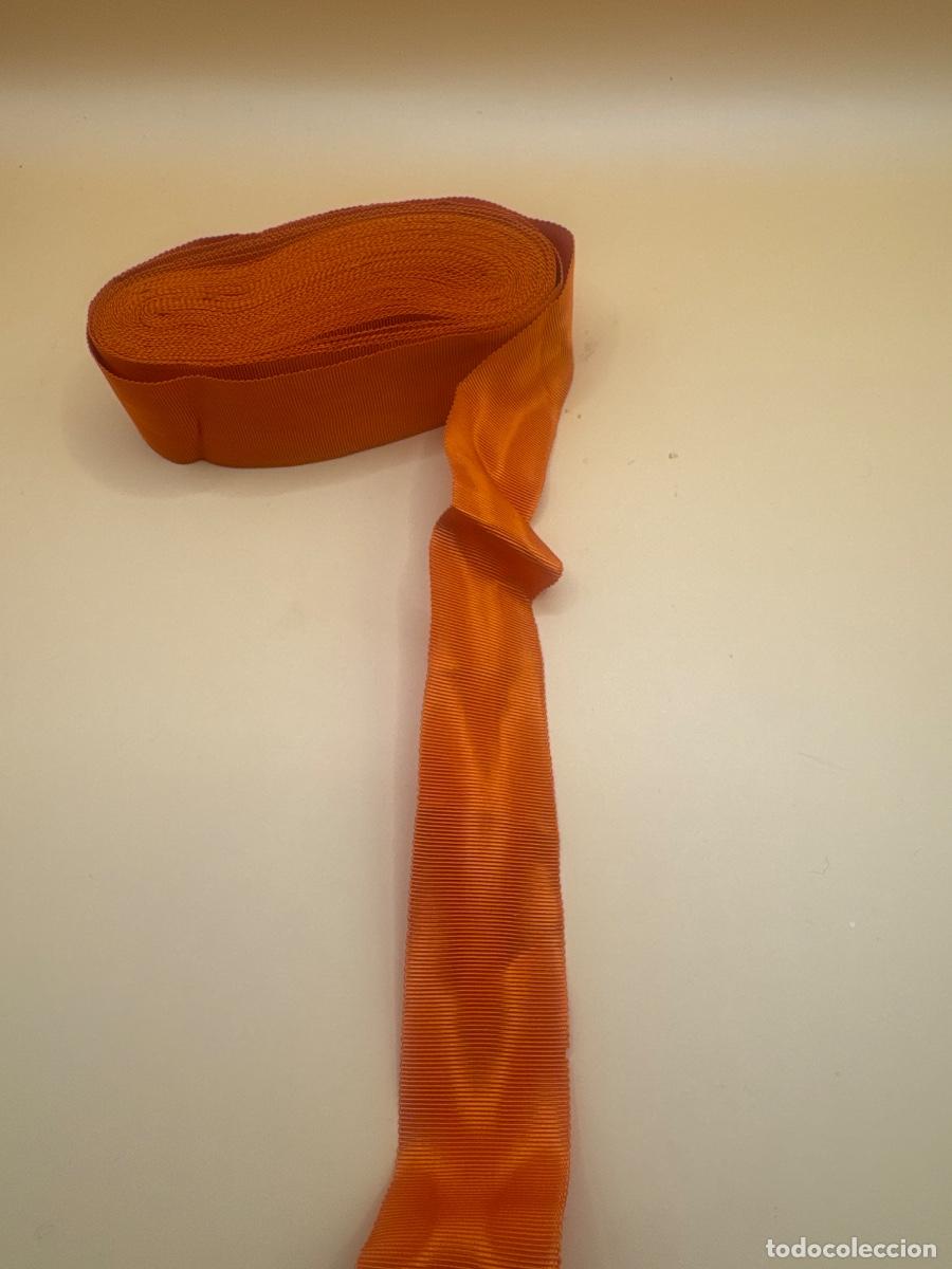 Militaria: CINTA DE COLOR NARANJA PARA MEDALLA DE SUFRIMIENTOS POR LA PATRIA,ANCHO 3 CM,LARGO 15 CM