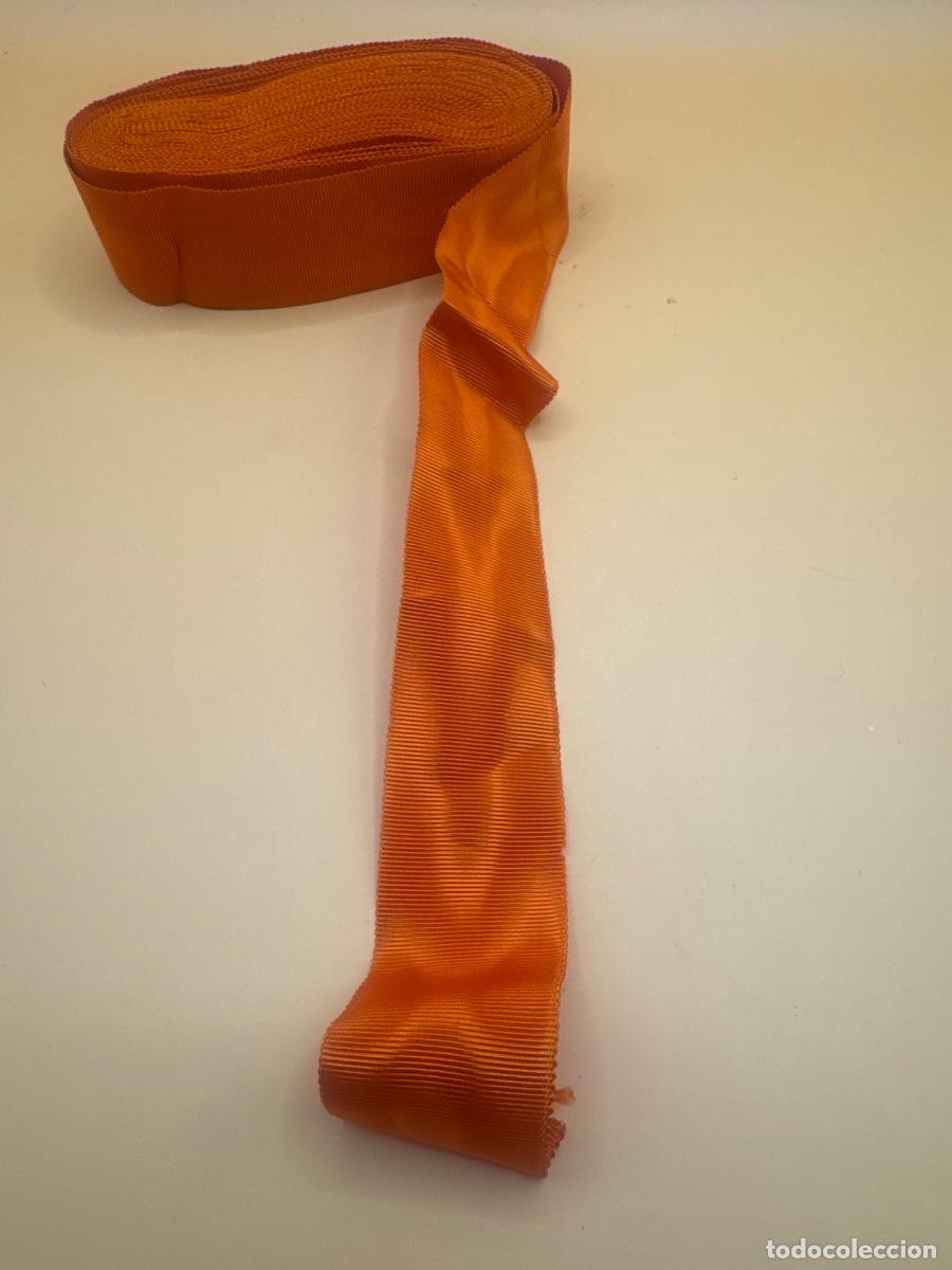Militaria: CINTA DE COLOR NARANJA PARA MEDALLA DE SUFRIMIENTOS POR LA PATRIA,ANCHO 3 CM,LARGO 15 CM