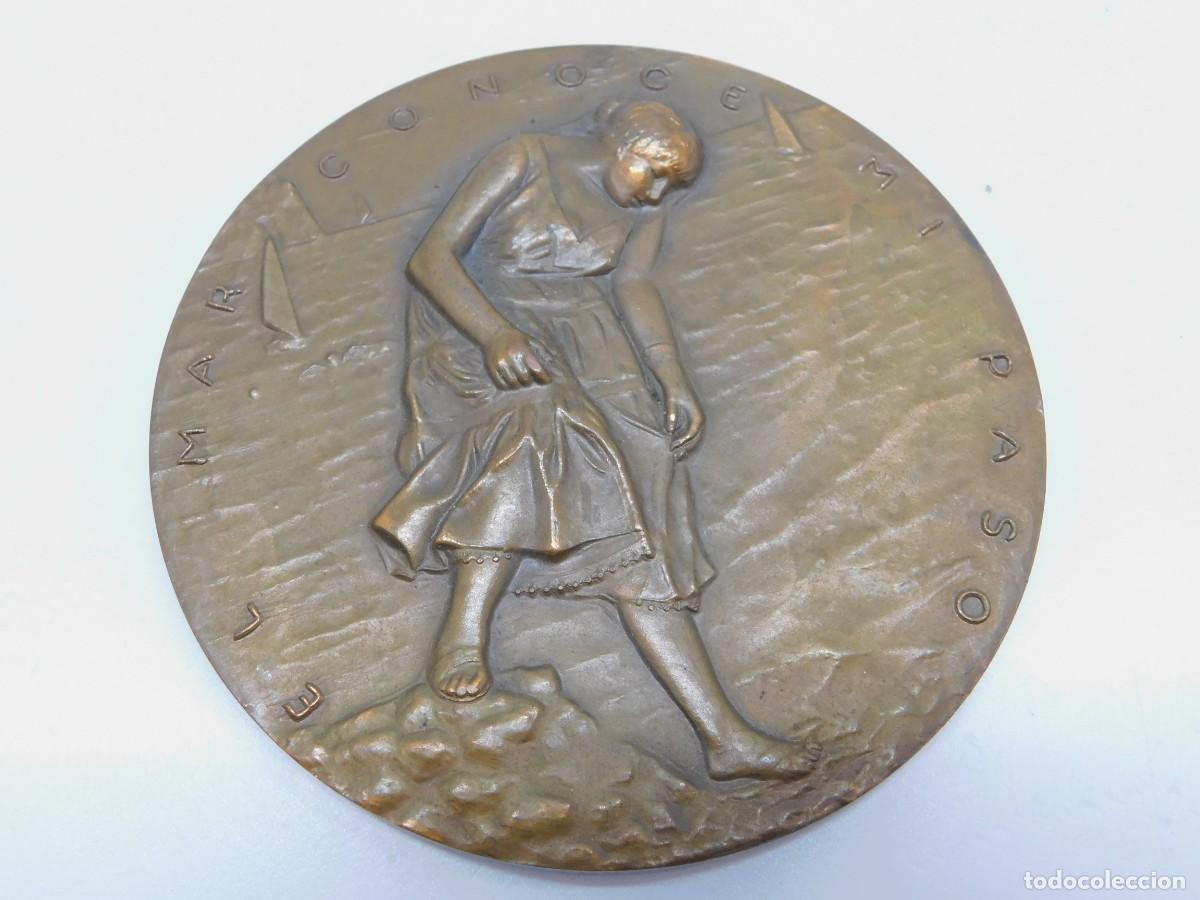 Militaria: MEDALLA DE BRONCE - EL MAR CONOCE MI PASO Y POR LOS SUSPIROS
