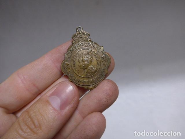 Militaria: Antigua medalla inglesa de 1911 de la coronacion de George V, original, Gran Breta&ntilde;a