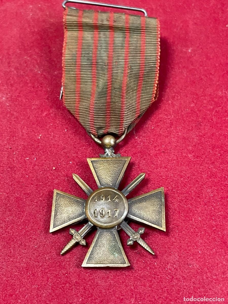 Militaria: Cruz de Guerra francesa 1914-1917 (Croix de Guerre), Primera Guerra Mundial.