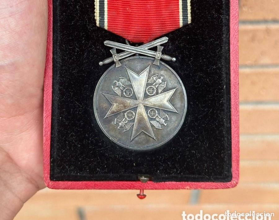 Militaria: ALEMANIA MEDALLA ORDEN DEL AGUILA CON ESPADAS Y ESTUCHE - EN PLATA - MARCADA 835 PR. M&Uuml;NZE BERLIN