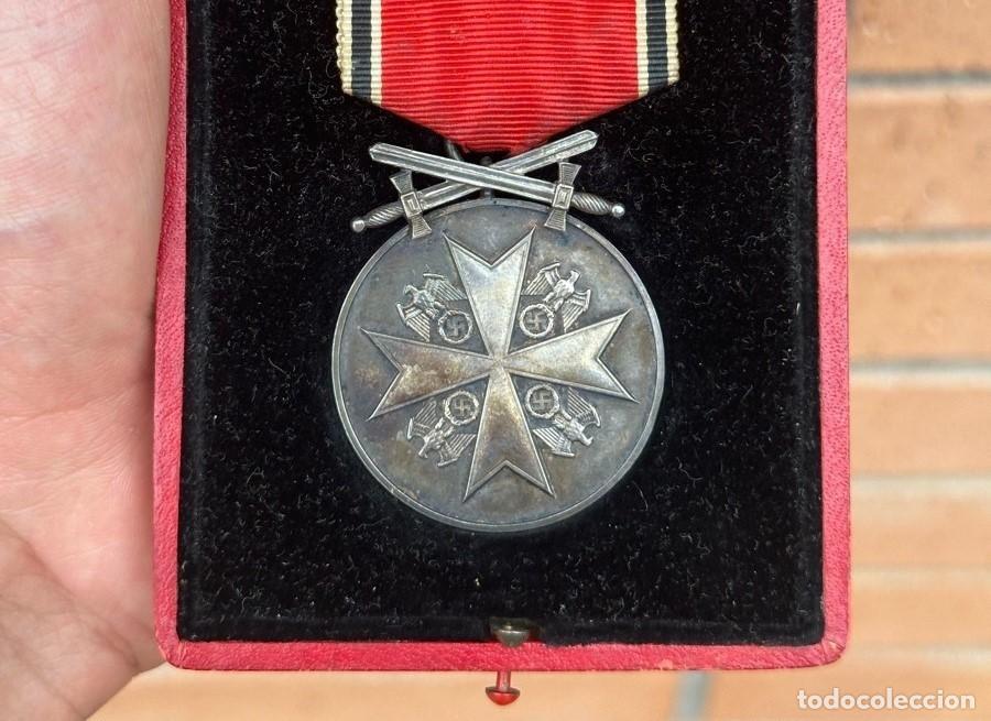 Militaria: ALEMANIA MEDALLA ORDEN DEL AGUILA CON ESPADAS Y ESTUCHE - EN PLATA - MARCADA 835 PR. M&Uuml;NZE BERLIN