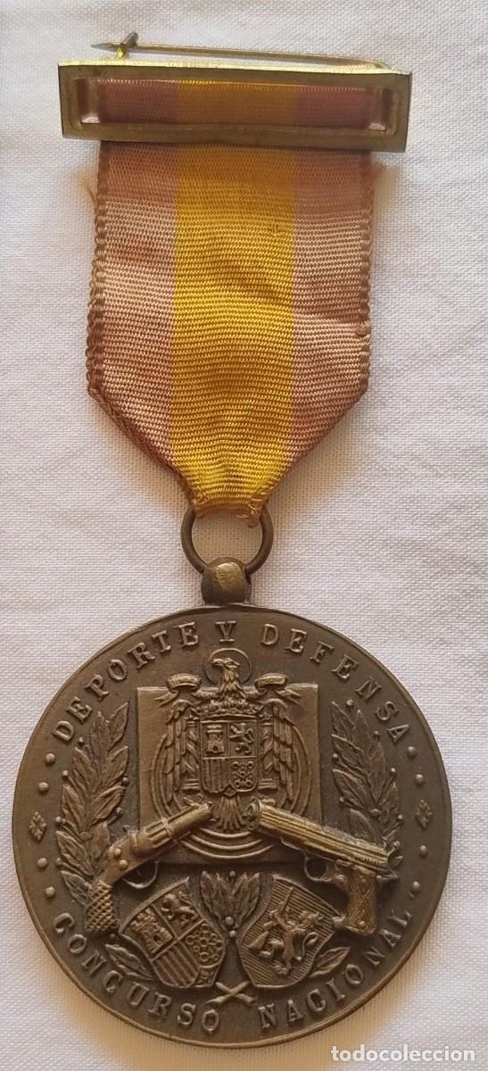 Militaria: MEDALLA TIRO NACIONAL DEPORTE DEFENSA CONCURSO NACIONAL. FEDERACION TIRO NACIONAL ESPA&Ntilde;A. 1962