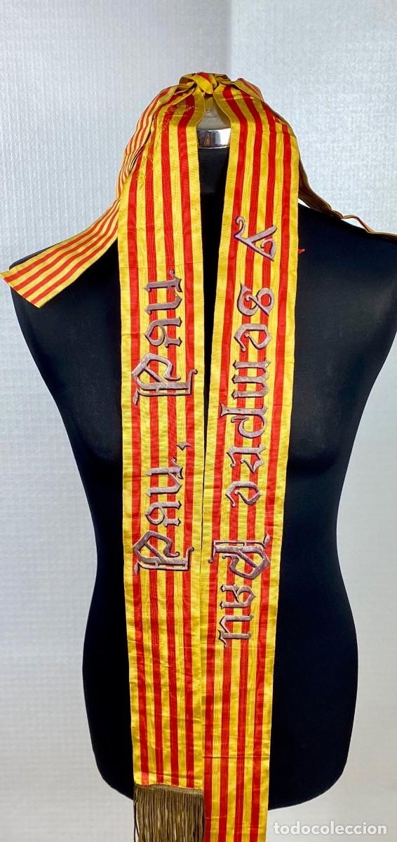 Militaria: CORBATA DE BANDERA SOMATENES ARMADOS DE CATALU&Ntilde;A hacia 1920 Regalo de D. Juan Puig Marco