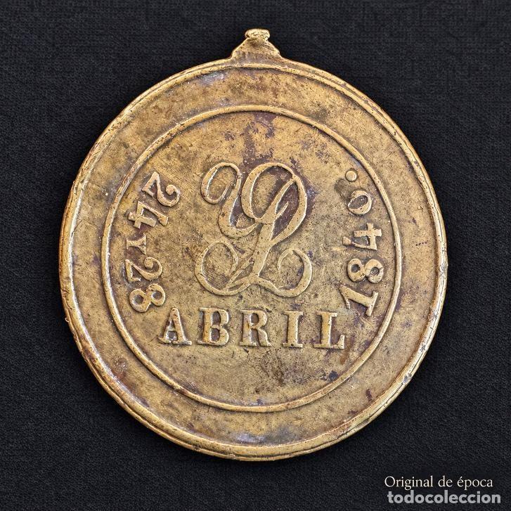 Militaria: (MI-261012)MEDALLA DE TROPA DE LAS BATALLAS DE PERECAMPS , ISABEL II, 24 y 28-ABRIL-1840. SIGLO XIX