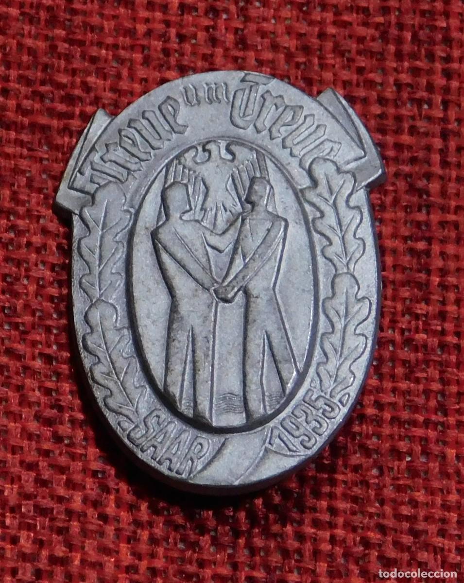 Militaria: Original - III Reich - Tinnie o Treue um Treue Saar 1935 Plebiscito del Sarre en 1935 Deutsche Reich