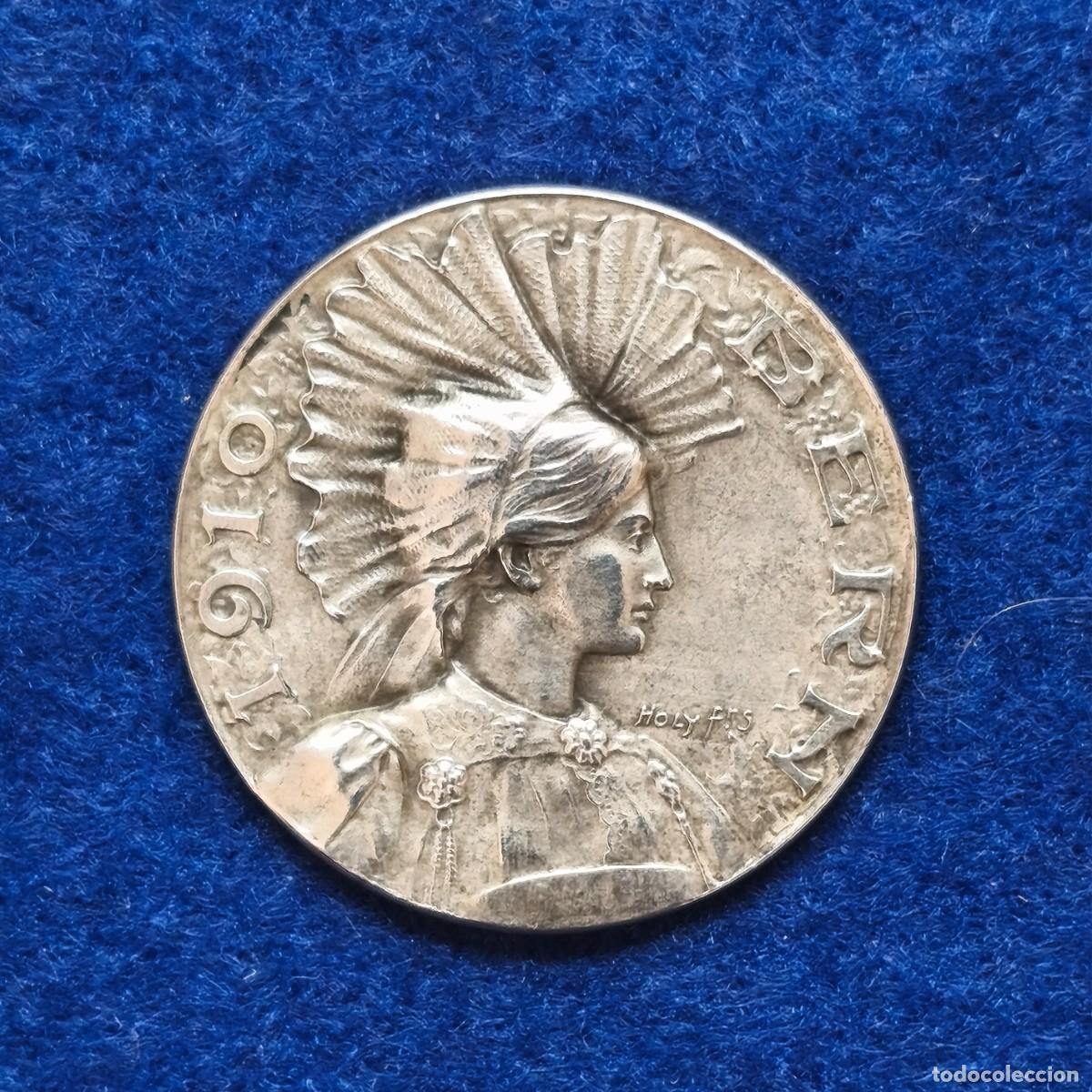 Militaria: MEDALLA DE PLATA DEL FESTIVAL FEDERAL DE TIRO MILITAR DE BERNA A&Ntilde;O 1910. PLATA DE LEY