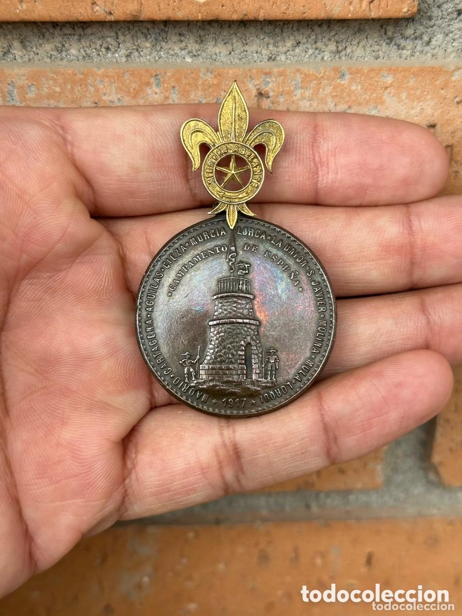 Militaria: ANTIGUA MEDALLA BOY SCOUTS EXPLORADORES DE ESPA&Ntilde;A 1917