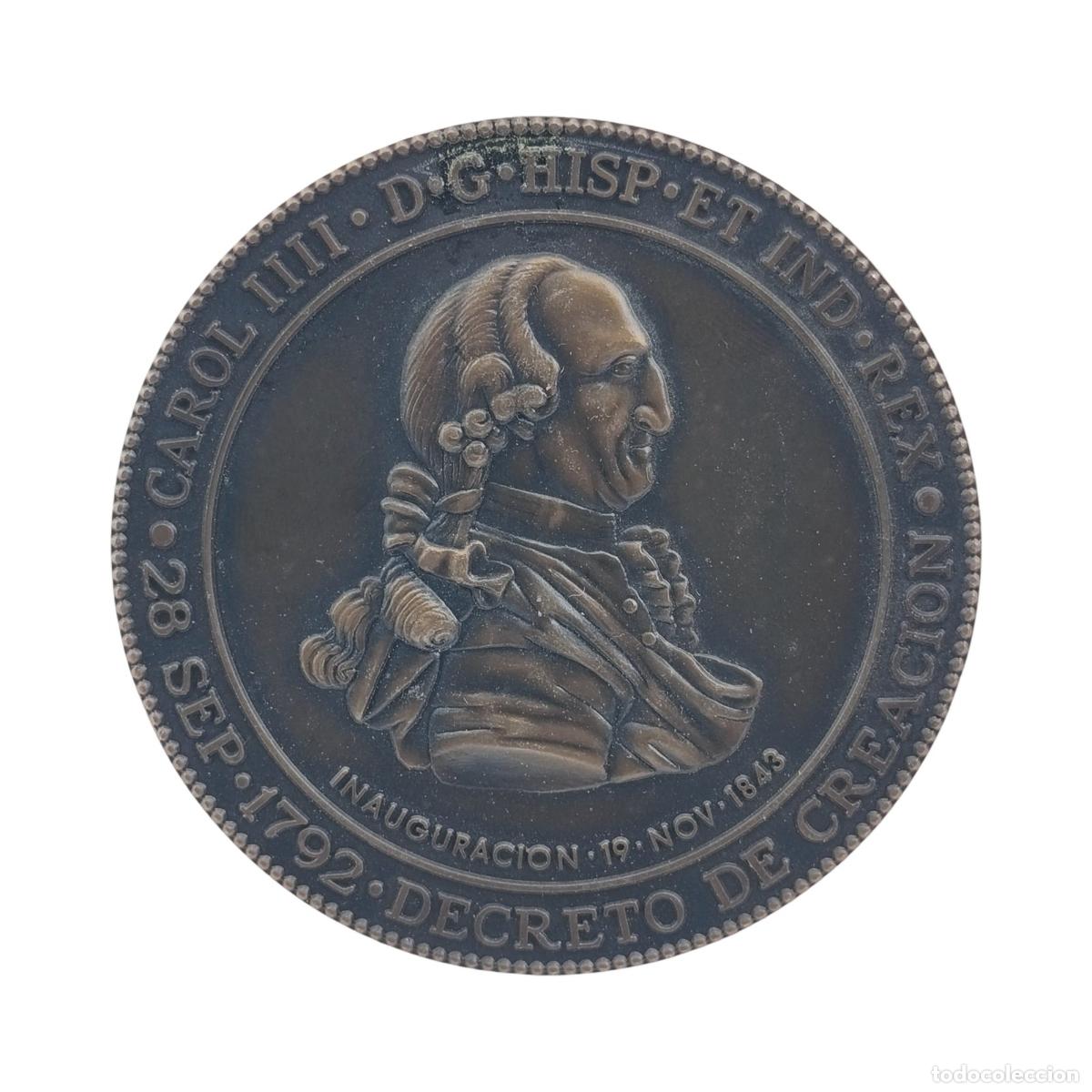 Militaria: MEDALLA CONMEMORATIVA BRONCE - BICENTENARIO DE FUNDACI&Oacute;N MUSEO NAVAL DE MADRID (1792-1992) / CARLOS