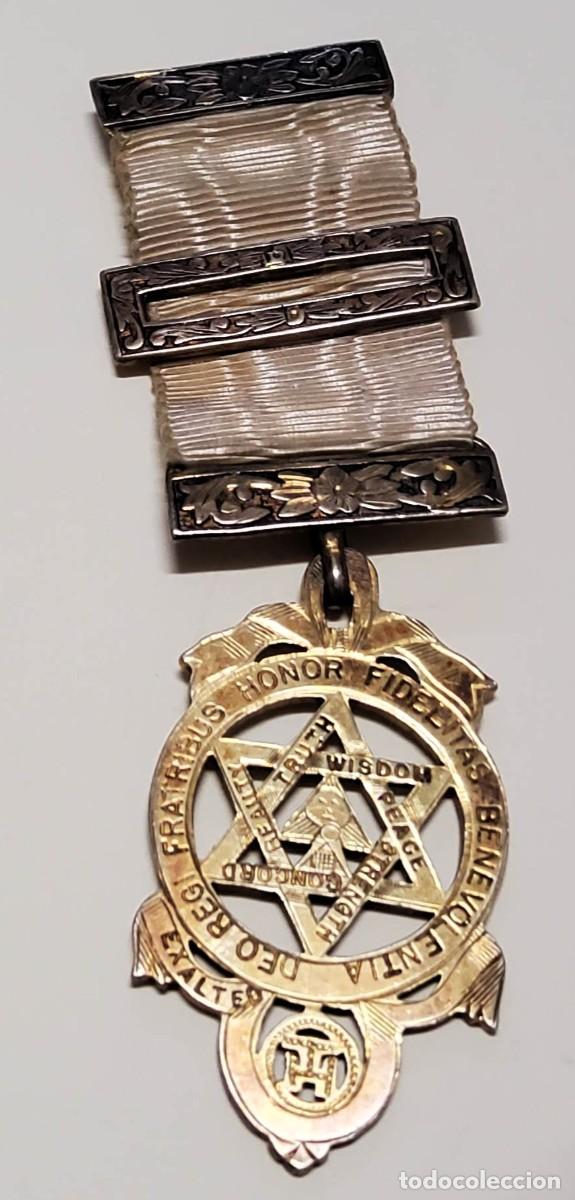 Militaria: MEDALLA PLATA MACIZA MASONICA DE INGLATERRA DE 1926.EXTRAORDINARIO ESTADO.