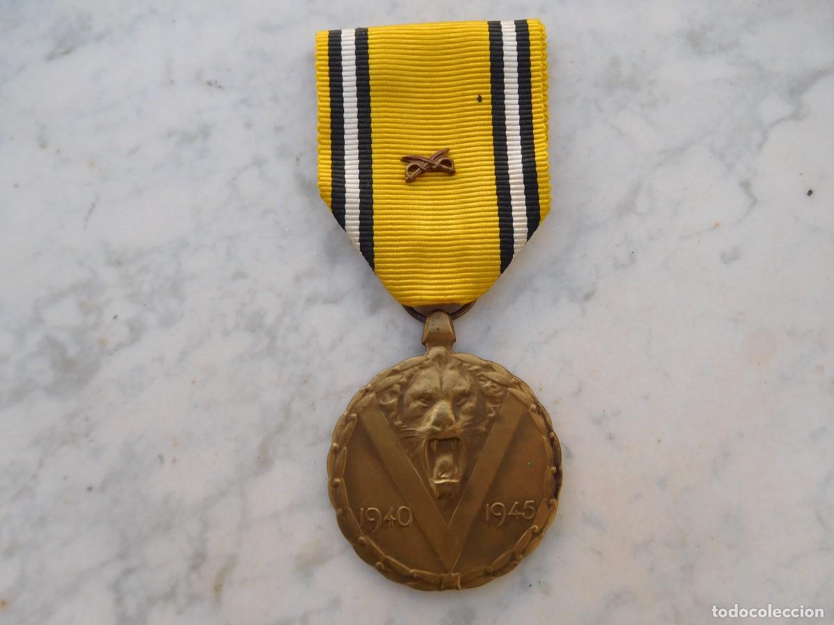 Militaria: B&eacute;lgica. Medalla conmemorativa 1940 1945 WW2