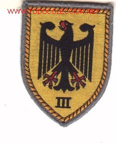 Militaria: Parche bordado del Ej&eacute;rcito Alem&aacute;n, III Korps. - Foto 1