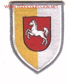Military Antiques: Parche bordado del Ej&eacute;rcito Alem&aacute;n,  1&ordf; Panzerdivision blanco.