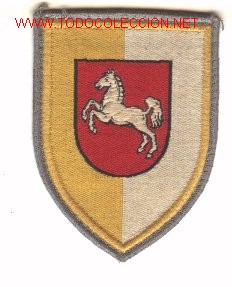Military Antiques: Parche bordado del Ej&eacute;rcito Alem&aacute;n,  1&ordf; Panzerdivision amarillo.
