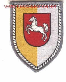 Militaria: Parche bordado del Ej&eacute;rcito Alem&aacute;n,  1&ordf; Panzerdivision rayas.