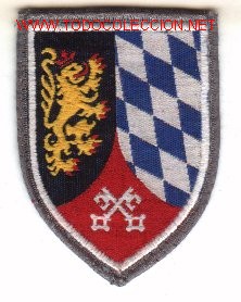 Militaria: Parche bordado Ej&eacute;rcito Alem&aacute;n. Panzergrenadier-division n&ordm; 4, blanco.