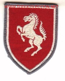 Military Antiques: Parche bordado Ej&eacute;rcito Alem&aacute;n. Panzer-division n&ordm; 7, blanco.