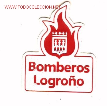 Militaria: Parche de bomberos Logro&ntilde;o. - Foto 1