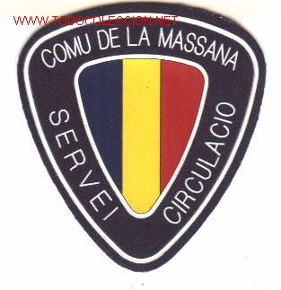Militaria: Parche policia de Andorra. Massana. Circulaci&oacute;.
