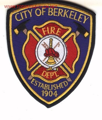 Military Antiques: Parche bomberos U.S.A., Berkeley.