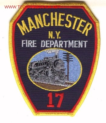 Military Antiques: Parche bomberos U.S.A., MANCHESTER.