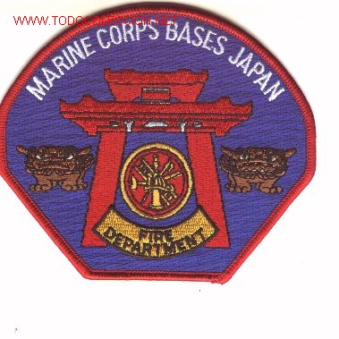 Militaria: Parche bomberos U.S.A., MARINE CORPS, JAPAN.