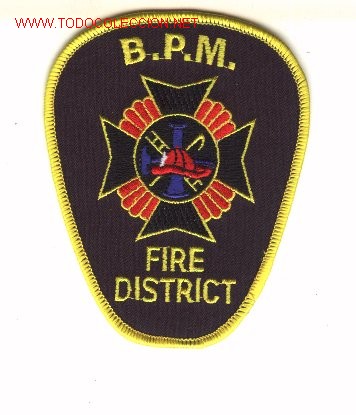 Military Antiques: Parche bomberos U.S.A., B.P.M..