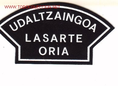 Military Antiques: Parche policia local, LASARTE ORIA.