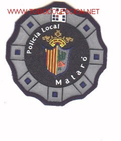 Militaria: Parche de policia local, MATAR&Oacute;. - Foto 1