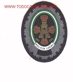 Militaria: Parche de policia local. - Foto 1