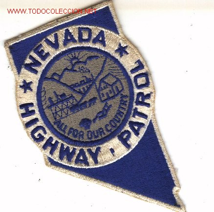 Military Antiques: Parche bordado de policia, NEVADA.