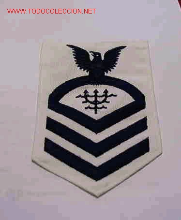 Militaria: Parche de brazo de marina, blanco - Foto 1